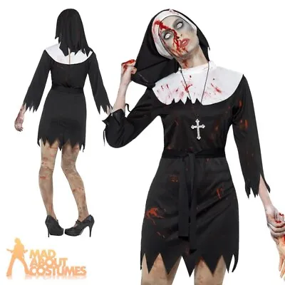 £18.99 • Buy Womens Zombie Nun Costume Ladies Sister Mary Adult Halloween Fancy Dress Outfit