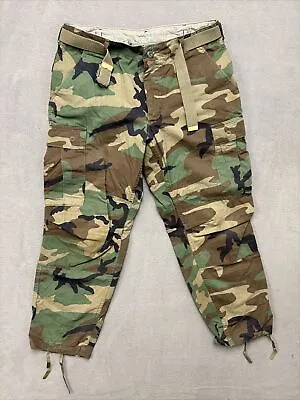 US Gi Military Woodland Camoflauge M65 Field Pants Trousers Cargo Medium Short • $34.99