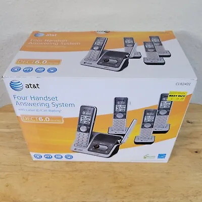 AT&T CL82401 1.9 GHz Four Handsets Single Line Cordless Phone New In Open Box  • $65