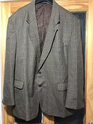 SKOPES Men's Jacket Brown Multi  Checked Suit Blazer Size 52S *VGC* • $43.50