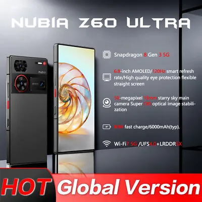 Nubia Z60 Ultra  6.8''  Phone 256GB 12GB (Global)Snapdragon8Gen3(UNLOCKED) • $685