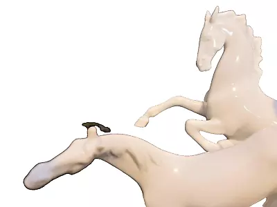 Lladro Handmade Porcelain Galloping Horses White Gloss • $525