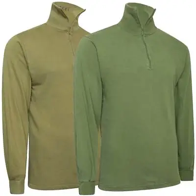 £12.95 • Buy British Army Norgie Norwegian Thermal Shirt Long Sleeve Zip Neck Top Base Layer