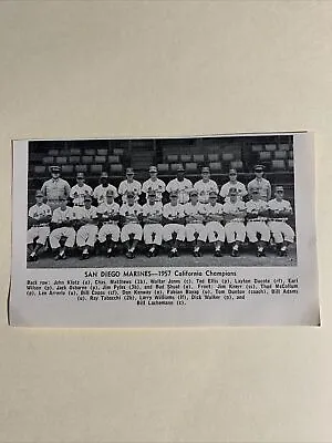 San Diego Marines California CA Champions 1957 Baseball Team Picture • $16