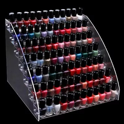 1 To 7Tier Nail Polish Rack Tabletop Acrylic Display Stand Clear Lipstick Holder • $29.59