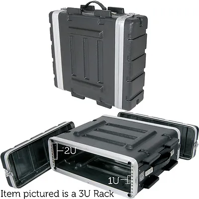 19  8U ABS Equipment Flight Case Mixer Patch Panel Storage Box Handle Transport • £204.99