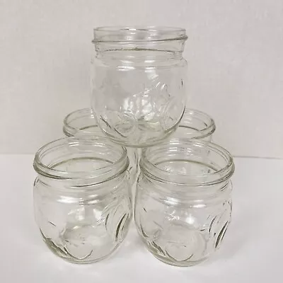 5 Vintage Kerr Fruit Jelly Jam Canning Jars Embossed 8oz • $20