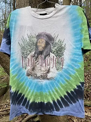 Vintage 2000 Single Stitch Bob Marley Tie Dye T-Shirt Men’s Large Zion • $39.99