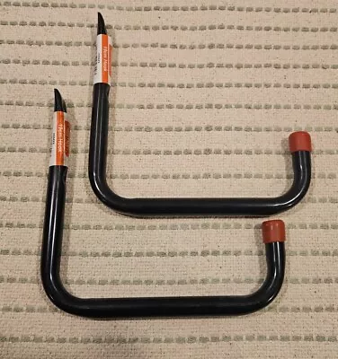 2 X Heavy Duty Storage Hooks Wall Mounted Ladder Garage Shed Bikes Tools 19cm • £2.99