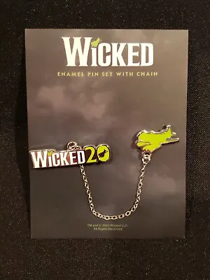 WICKED BROADWAY  20 Th ANNIVERSARY ELPHABA ENAMEL PIN WITH CHAIN Wickedday • $25