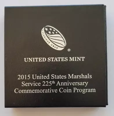 2015-P US Marshals Commemorative Uncirculated Silver Dollar With Box & COA • £16.63