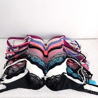 VICTORIA SECRET 34C Bra Lot X12 Very Sexy Secret Embrace Push-Up Lined Demi Vtg • $189