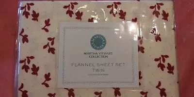 New Martha Stewart Christmas Holly Berries Twin Flannel Sheets  FREE SHIPPING! • $53.99