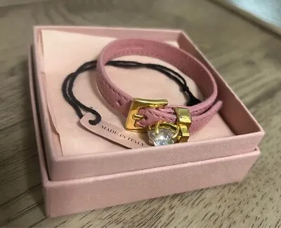 Miumiu Bracelet Madras Leather Pink Excellent • $98.89