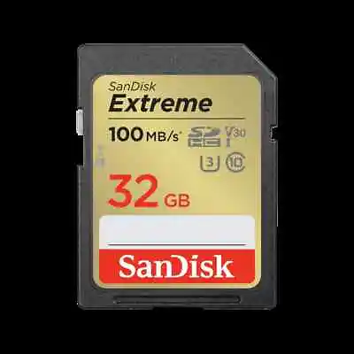SanDisk 32GB Extreme 100MB/s SD UHS-I Memory Card - SDSDXVT-032G-GNCIN • $9.99