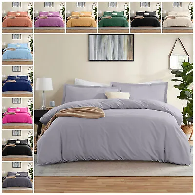 3 Piece Duvet Cover Bedding Set Luxury Comforter Cover Twin Full Queen King Size • $23.39