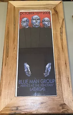 Blue Man Group Signed Poster 2005 Debut Las Vegas Venetian - Framed - Derek Hess • $100