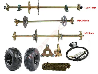 29  32  44  Go Kart Rear Live Axle Kit Assembly Wheels Golf Cart Quad Trike • $269.58