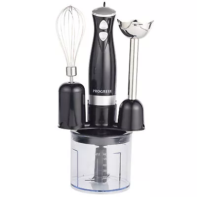 Progress 3 In 1 Electric Blender Set Whisk Mini Food Chopper & Chopping Bowl • £21.24