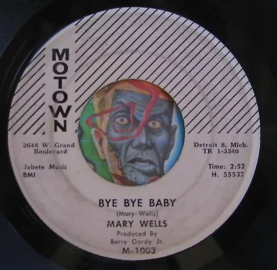 HEAR Mary Wells 45 Bye Baby / Please Forgive Me MOTOWN Soul R&B • $11.99
