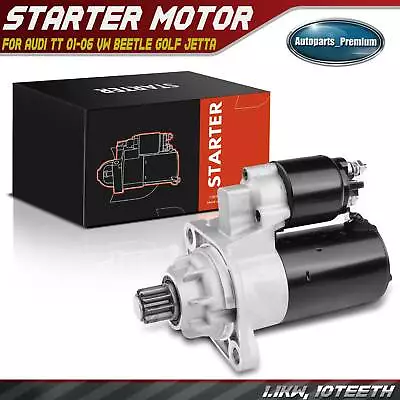 $77.99 • Buy Starter Motor For Audi TT 01-06 Volkswagen Beetle Golf Jetta 1.1kW 12V CCW 10T