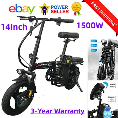 🚨Electric Bike Commuter Fold Ebike Scooter 1500W✔48V🚨Portable Foldable Bicycle • $969.46