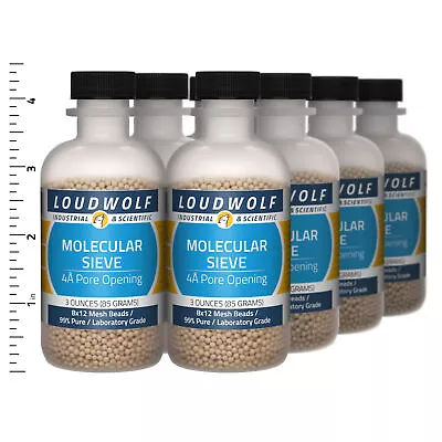 Molecular Sieve 1.5 Lb Total (8 Bottles) Laboratory Grade 8x12 Mesh Beads • $81.89