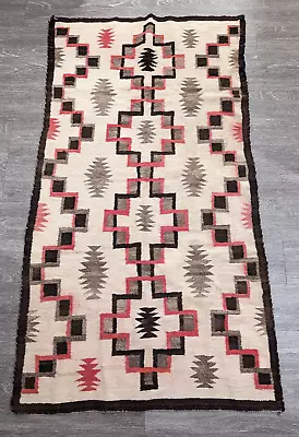 Vintage Navajo Wool Rug Blanket 33 X59  Native American • $800