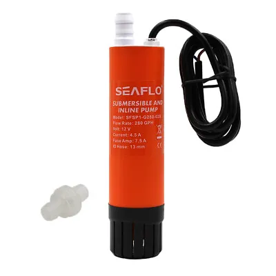 SEAFLO 12v Submersible/Inline Water/Diesel Transfer Pump 280 GPH • £33.36