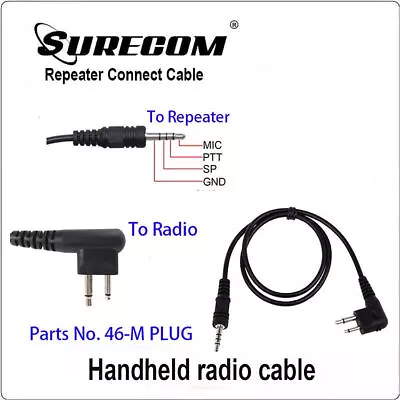 46-M Repeater Controller Cable For Motorola GP88 GP3688 GP3188 GTI GTX LTS2000 • $11.99