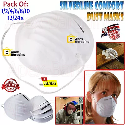 Comfort Disposable Face Dust Masks PROTECTION Non Medical Surgical 1/4/8/12/24x. • £5.15