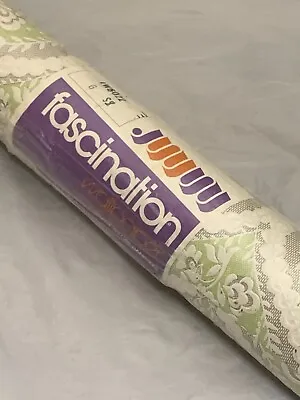 Vintage Embossed Wallpaper John Watson Fascination 70s Green White 1 Roll • £25.63