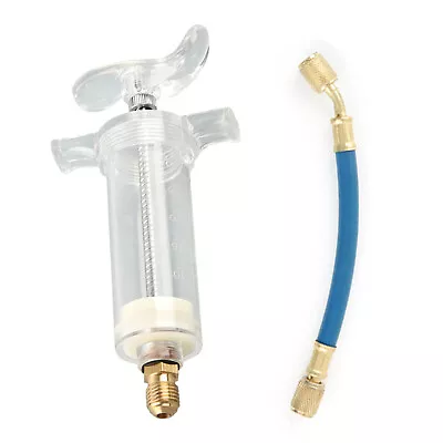 Oil And Dye Injector With R-134A Snap Quick Coupler 1/4 Sae Hand Turn New A/C UK • $11.95