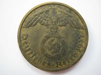 Germany 1937-A Aluminium Bronze 10 Reichspfennig VF • £2