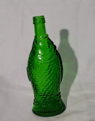 Vintage Bottle - Green Glass Fish Shaped Italian Wine Decanter • $17.99