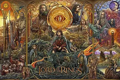 Lord Of The Rings Two Towers By Ise Ananphada Ltd X/125 Print Poster MINT Mondo • $325