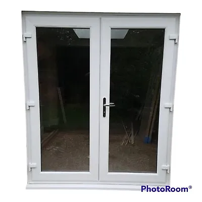 £530 • Buy New White Upvc Pvcu Plastic French Patio Doors Glass Hardware Free Delivery