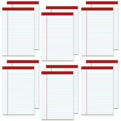 Legal Pads 5x8 College Ruled 12 Pack Lined Writing Note Pads For Office Legal • $11.46