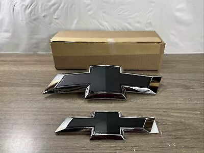 2015-2020 Chevy Tahoe Suburban Chrome Black Bowtie Emblems 84722856 Front & Rear • $64.99