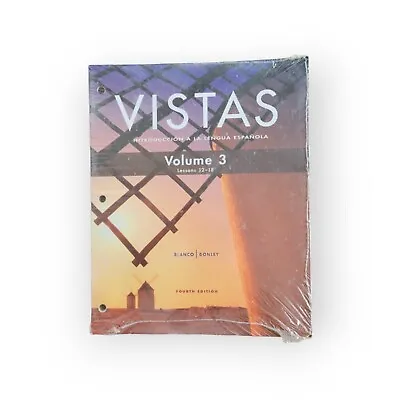 Vistas 4th Edition Volume 3 By Jose A. Blanco Donley Lessons 12-18 New • $19.89