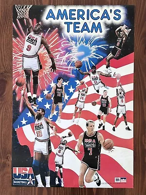 Vintage 1992 Dream Team Starline Official USA Olympics Men's Basketball Poster • $15