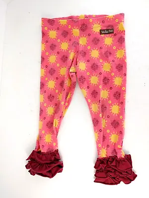 MATILDA JANE Heart Soul Pride Phoebe Ruffled Leggings Pink Yellow Burg 2  #13614 • $12.90