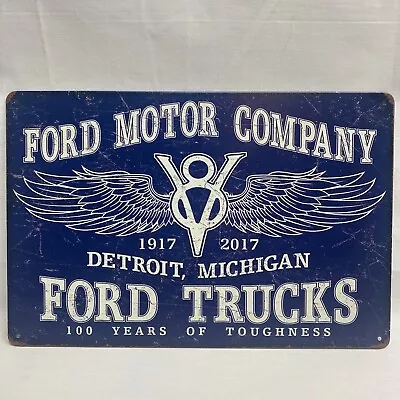 Ford Motor Company V8 Trucks Detroit Michigan Vintage Style Metal Sign • $16.99