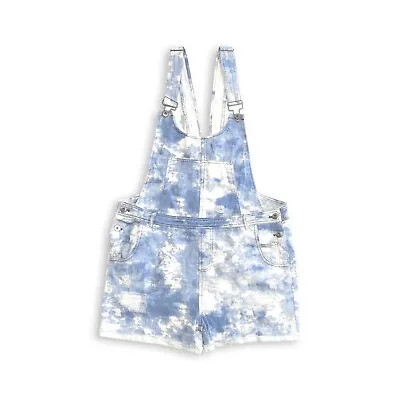 Skies Of Blue White Birch Bib Overall Shorts FREE SHIPPING • $25