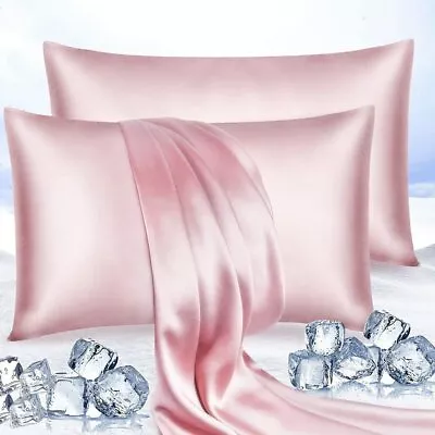 2 Pack Mulberry 6A Grade Silk Pillowcase Dual Sided Pillow Cover For Hair Skin • $28.79
