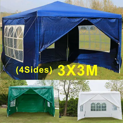 £49.20 • Buy New Party Tent Outdoor PE Garden Gazebo Marquee Canopy Awning With Full Sidewall