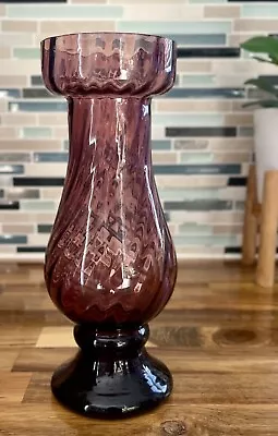 Antique Glass Bulb Forcing Hyacinth Vase Amethyst Purple • $56