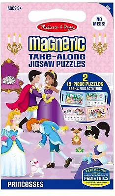 Melissa & Doug Take-Along Magnetic Jigsaw Puzzles – (2 15-Piece Puzzles) • $9.99