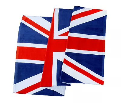 Union Jack Cotton Beach Towel  100% Cotton     Bath Gym Beach Holiday • £9.99