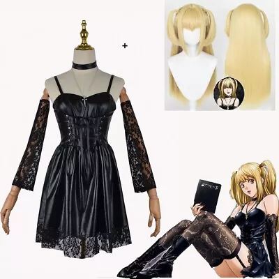 Misa Amane 5 Piece Death Note Anime Cosplay Halloween Costume Dress Wig XS-3XL • $49.99